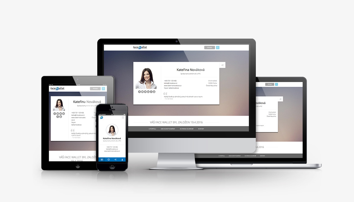 Vyměnte papírové vizitky za digitální, FaceWallet - Vaše digitální vizitka
